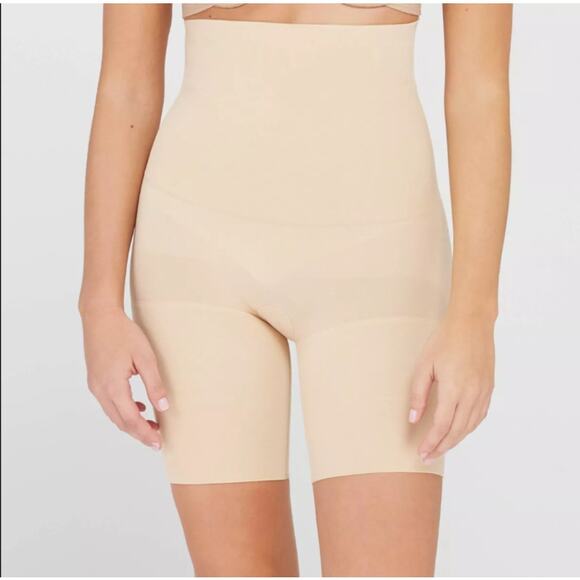 ASSETS by SPANX Large Beige Remarkable Result High Waist Mid Thigh Shaper G31-13 - Picture 1 of 6